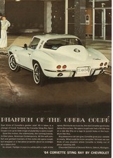 Chevrolet USA Corvette StingRay Collectable postcard Phantom of Opera Coupe 64 A
