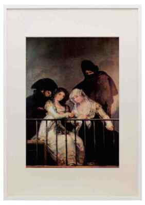 Majas on a Balcony Goya A3 A4 Framed Print Picture