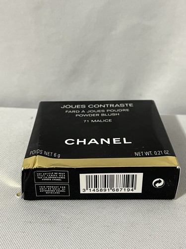 CHANEL - JOUES CONTRASTE - POWDER BLUSH - 71 MALICE - 0.21 OZ - NEW Dented Box - Picture 3 of 6
