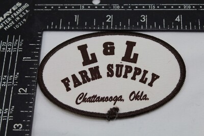 Sew On Patch L&L Farm Supply Chattanooga Oklahoma Advertising Patch 4'' x 2.5''