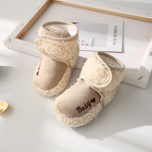 Infant Baby Girls Boys Toddler Shoes Boots Anti-slip Warm Soft Slippers Socks BY - Picture 4 of 20