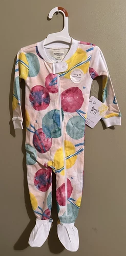 Burt’s Bees Baby Outerspace Organic Cotton Snug Fit Footed Sleeper 6-9M NWT