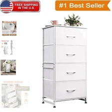 Stylish 4-Drawer Fabric Dresser - Sturdy Storage Tower for Bedroom & Entryway