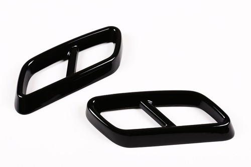 Auspuffblenden passend für Mercedes CLS C218 aus V2A Edelstahl Black AB_6 - Bild 2 von 5