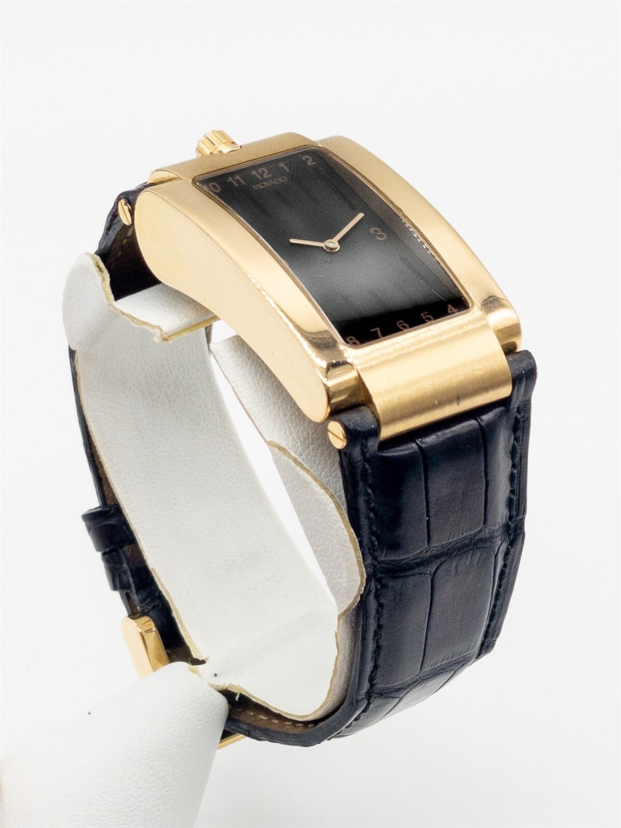 $24K Limited Men's Movado 18k Yellow Gold Elliptica Mekanika Watch