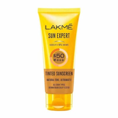Crème Solaire Teintée Lakmé Sun Expert SPF50 - Protection Haute Pour Le Visage Et Les Bras