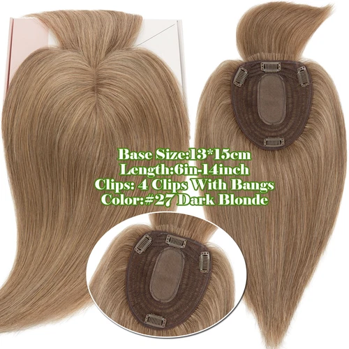 100% Echthaar Topper Toupet Extensions Clip In Remy Human Hair Toupee Haarteil l - Bild 64 von 84