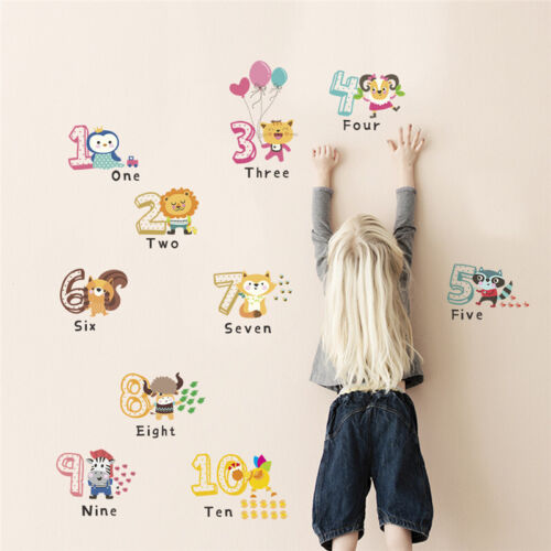 funny animal number alphabet wall sticker kids room homeSYWB DhT MB _co - Picture 1 of 10
