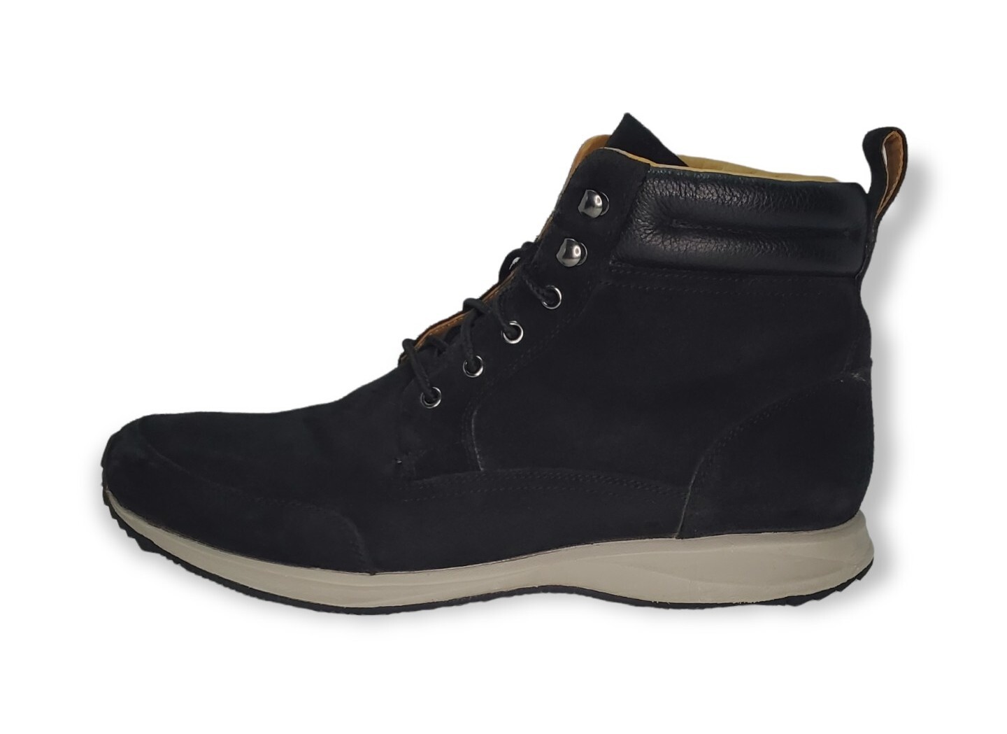 Waterproof Suede Sneaker Boots Black 