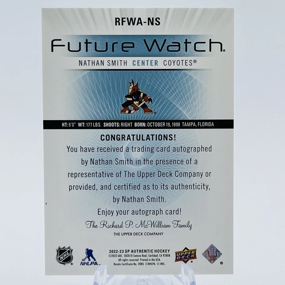 Nathan Smith FWA /699 💎 2022-23 SP Authentic Future Watch Auto RFWA-NS - Image 2 of 4