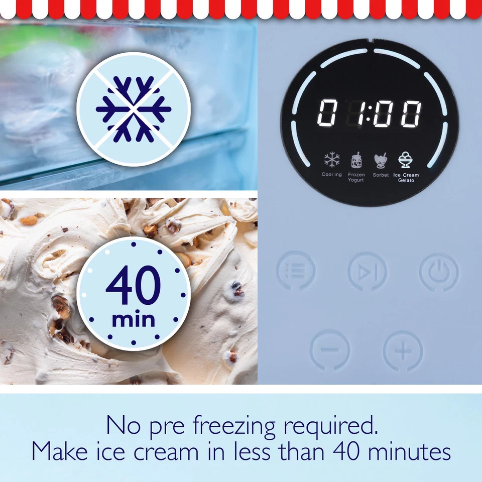 Fabricante de crème glacée et de desserts Sensio Home Icy Treats, crème glacée rapide professionnelle - Photo 2/4