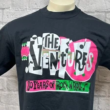 The Ventures Surf Band Large Men's T-Shirt Made In USA Screen Stars Best 50/50