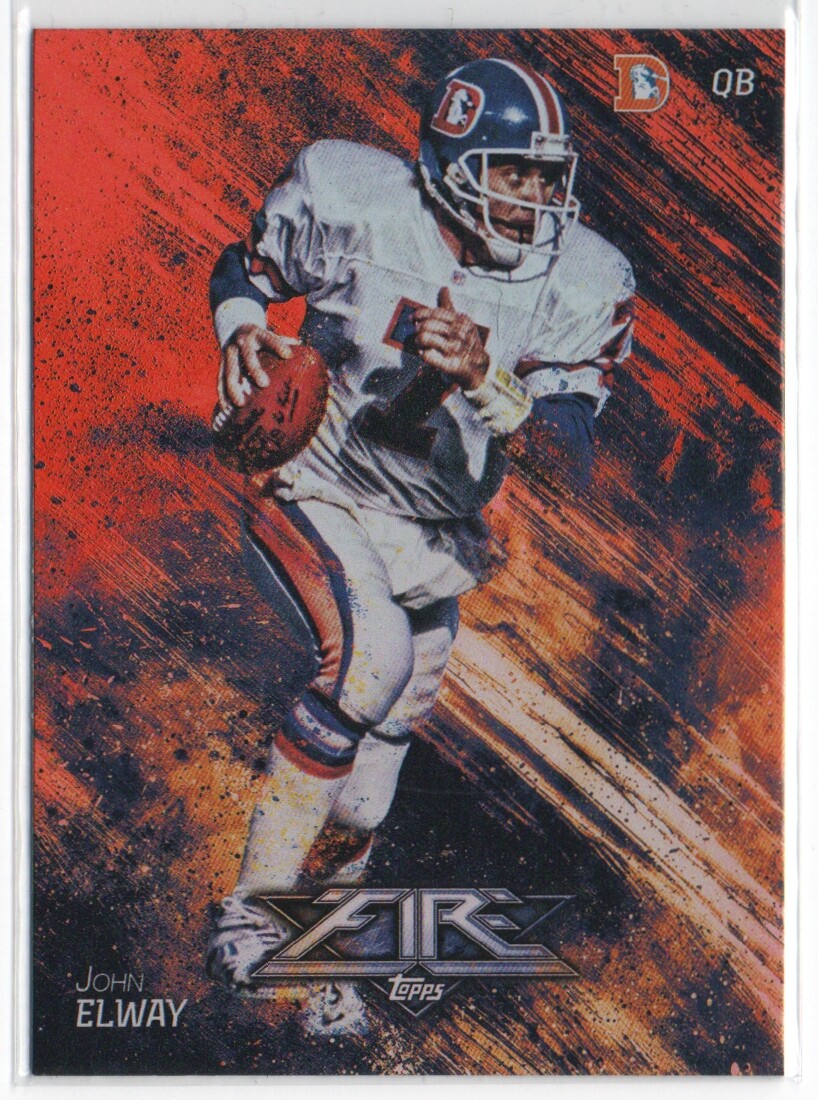 2014 Topps Fire Football FIRE FOIL #14 John Elway Denver Broncos