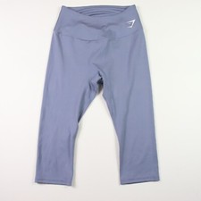 GymShark High-Waisted Size Medium Purple Athletic Leggings 15" Inseam Capri