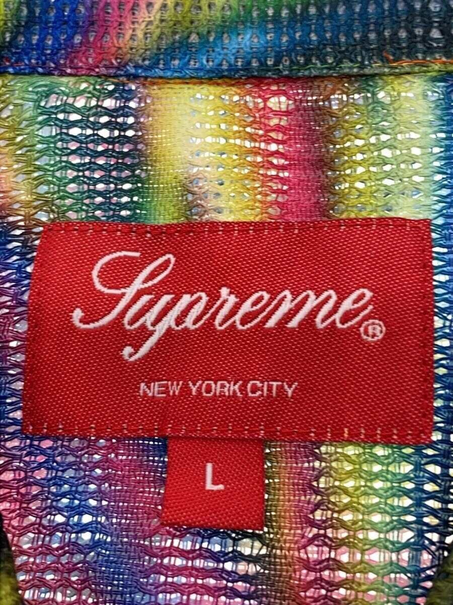 Supreme Mesh Stripe S Shirt L Polyester Short Sleeve Multi Supreme Mesh Stripe S Shirt L Polyester Short Sleeve Multi