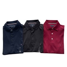 NWT Tommy Hilfiger Men's Slim Fit Soft Touch Solid Essential Cotton Jersey Polo