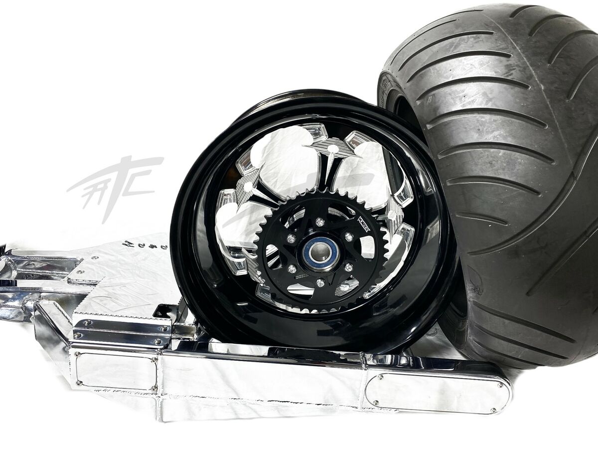 360 CHROME FAT TIRE KT BLACK CONT ST FIGHTER WHEEL 06-11 360 CHROME FAT TIRE KT BLACK CONT ST FIGHTER WHEEL 06-11