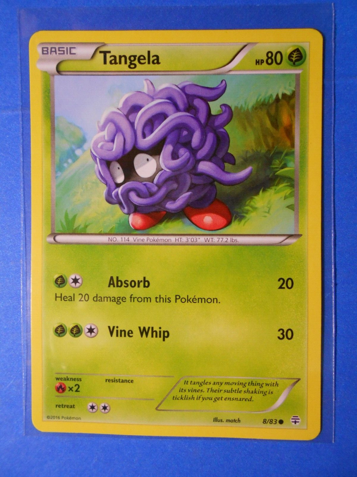 Tangela 8/83 Pokemon card XY Generations common NM