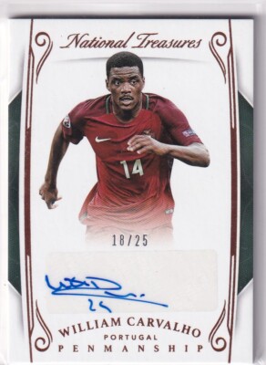 Panini National Treasures 2018 No. P-WC William Carvalho Auto 18/25 SP