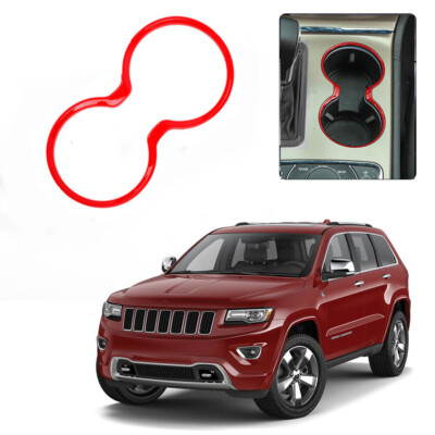 Red Front Gear Shift Cup Holder Cover Trim Bezel for Jeep Grand Cherokee 2011-21
