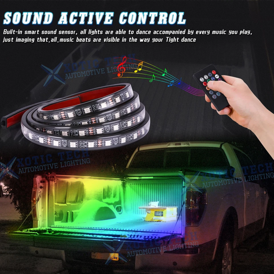 Iluminación de cama de carga JDM Ultra RGB 5050-SMD tira de luz LED para Honda Ridgeline Foto 3 de 4