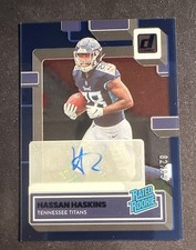 2022 Clearly Donruss Rated Rookie Blue Hassan Haskins RC Auto /99