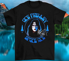 Ace Frehley Signature Heavy Cotton Black Full Size Unisex Tee Shirt JU258