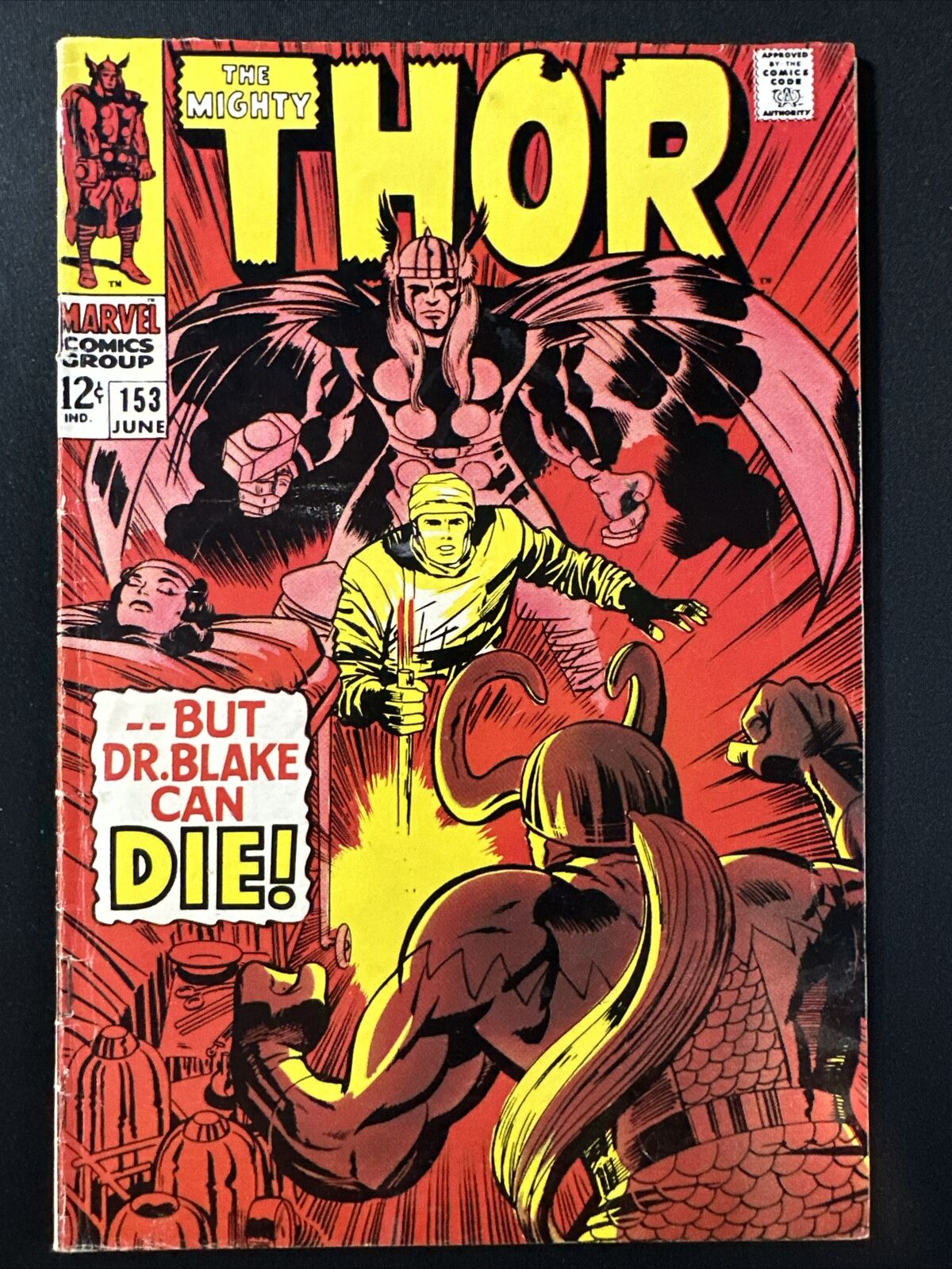 The Mighty Thor #153 Vintage Marvel Comics Silver Age 1st Print 1968 VG *A2