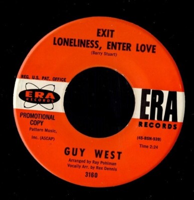 Guy West Exit Loneliness, Enter Love / DEvil Is Her Name R&B Popcorn M-