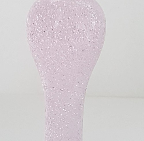 2pc Artland Iris 12oz Blown Glass Wine Goblets Pink Bubble Thick Teardrop Stem - Picture 2 of 7