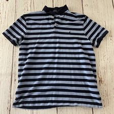 Polo Ralph Lauren Custom Slim Short Sleeve Striped Polo Shirt Men's XL Blue