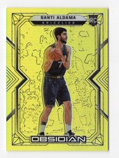 Santi Aldama 2021-22 Panini Obsidian Yellow Flood #’d 4/10 Rookie RC