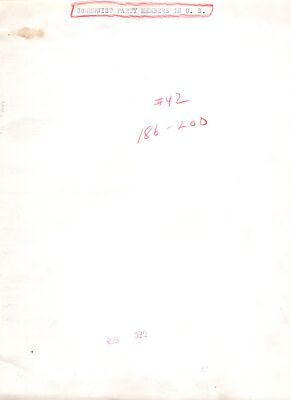 1950 Steve Nelson Lomanitz Irving David Fox Washington