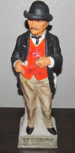 VINTAGE 1969 Lionstone Whiskey DECANTER "The Gambler" Derby Hat Lid Top (Empty)