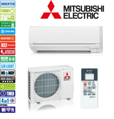 Mitsubishi M-Series 18000 BTU Wall Mounted Heat Pump Air Conditioning System