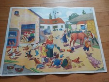 AFFICHE D'ECOLE ROSSIGNOL  RECTO VERSO , LA FERME , LE CHANTIER