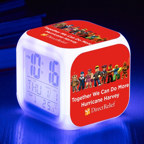 SALE Cartoon Alarm Clock 7 Color Changing Night Light Alarm Clock Kids Toy Gift - Picture 36 of 48