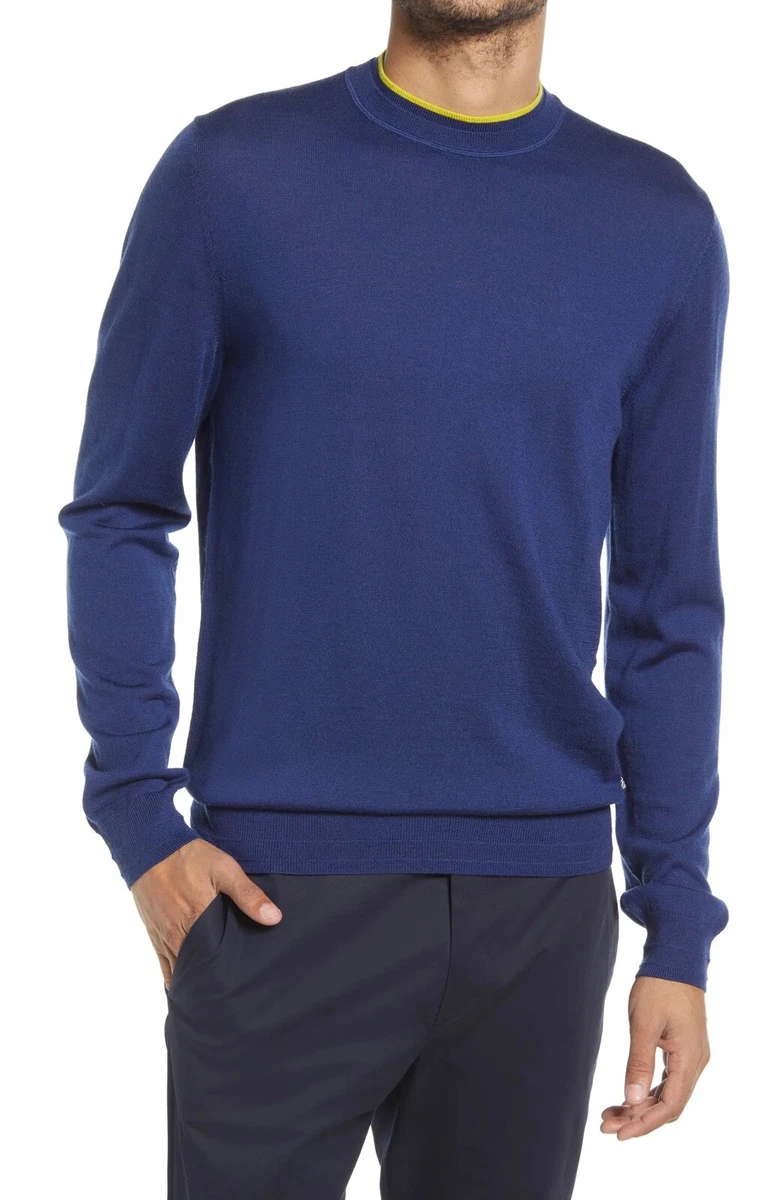 Hugo boss navy blue jumper cheap