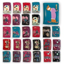Kukubird Womens Wallets Purses Medium Size Cartoon Designs Animals Owl Dachshund