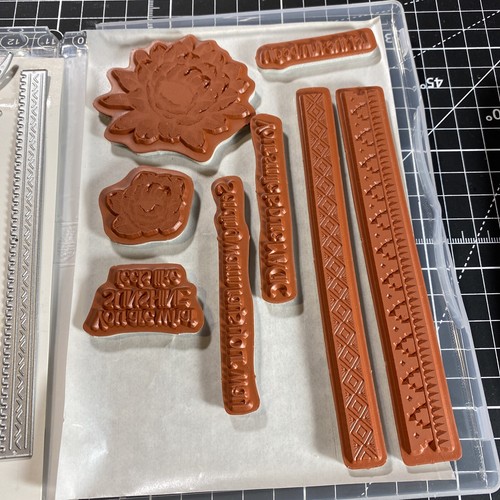 Stampin' Up Dessert Details Cling Stempelset + Prägung Western Blume Santa Fe - Bild 4 von 12