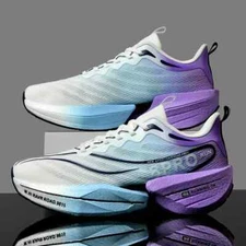 Carbon Plate Men Sports Marathon Air Cushion Running Shoes Breathable