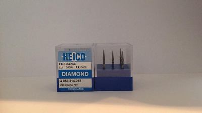 DIAMOND BURS HEICO FG COARSE G:858.018 5pcs (SWISS MADE)