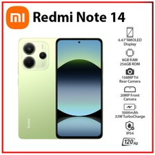 Xiaomi Redmi Note 14 4G 8GB 256GB GREEN Dual SIM Unlocked Android Cell Phone