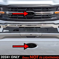 For 2024-2026 Ford F-150 Smoke Ppf Front Rear Decal Emblem Overlay Tint Vinyl