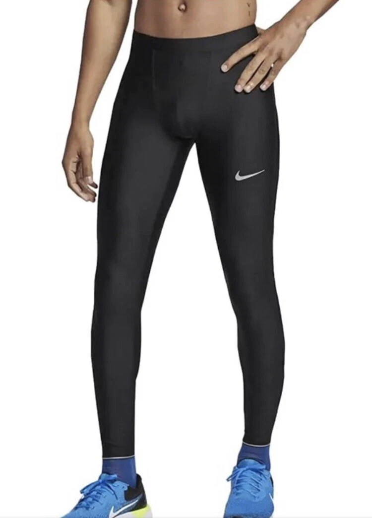 Nike Mens Mobility Power Reflective Running Tights Black DB4103-010 Size M  BNWT