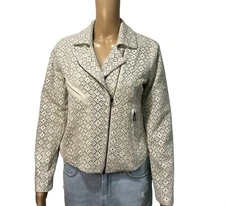 ANTHROPOLOGIE BY  DOLAN  LEFT COAST  ROSSIE EYELET ZIP UP MOTO JACKET