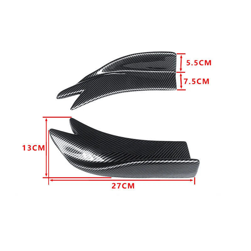 Difusor divisor parachoques trasero estilo fibra de carbono para Hyundai Veloster 2012-2017 Foto 2 de 4