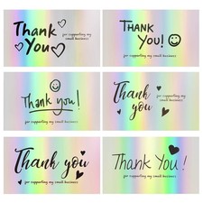120Pcs Thank You Cards Small Business, Mini 6 Styles Thank You for Supporting...