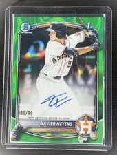 Topps 2025 Bowman Draft Green Refractor Auto /99 Xavier Neyens Astros