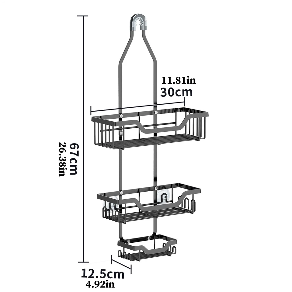 3-уровневые полки для душа организация душа с присоской без сверления - Изображение 2 из 4